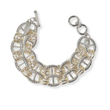 101359, 14K GOLD PLATED, DESIGNER INSPIRED TOGGLE BRACELET