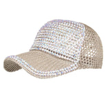 101375, BLING RHINESTONE MESH BASEBALL CAP