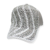 101376, BLING RHINESTONE PEARL SATIN BASEBALL CAP