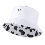 101380, SMILE COW PRINT REVERSIBLE BUCKET HAT
