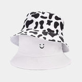 101380, SMILE COW PRINT REVERSIBLE BUCKET HAT