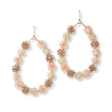 101385, DAINTY FLOWER BEADED EARRING