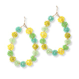 101385, DAINTY FLOWER BEADED EARRING