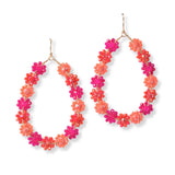 101385, DAINTY FLOWER BEADED EARRING