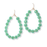 101385, DAINTY FLOWER BEADED EARRING