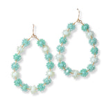 101385, DAINTY FLOWER BEADED EARRING