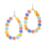 101385, DAINTY FLOWER BEADED EARRING