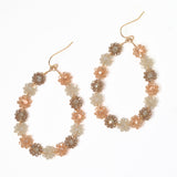 101385, DAINTY FLOWER BEADED EARRING