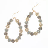 101385, DAINTY FLOWER BEADED EARRING