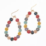 101385, DAINTY FLOWER BEADED EARRING