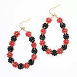 101385, DAINTY FLOWER BEADED EARRING