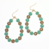101385, DAINTY FLOWER BEADED EARRING