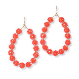 101385, DAINTY FLOWER BEADED EARRING