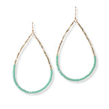 101387, DAINTY BEADED TEARDROP EARRING