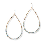 101387, DAINTY BEADED TEARDROP EARRING