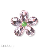101393, FLOWER RHINESTONE PIN BROOCH