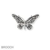 101397, SMALL BUTTERFLY CRYSTAL RHINESTONE PIN BROOCH