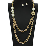 101412, FRESHWATER PEARL ACCENT CHAIN NECKLACE