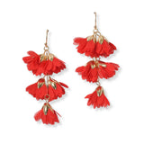 101417, FLOWER PETAL LINK DANGLE EARRING