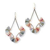 101419, FLORAL GEOMETRIC BEADED EARRING