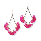 101419, FLORAL GEOMETRIC BEADED EARRING