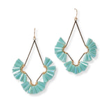 101419, FLORAL GEOMETRIC BEADED EARRING