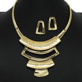 101430, HAMMERED GEOMETRIC METAL NECKLACE