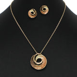 101433, OCEAN WAVE ENAMEL PENDANT NECKLACE