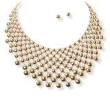 101440, GEOMETRIC METAL STATEMENT NECKLACE