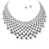 101440, GEOMETRIC METAL STATEMENT NECKLACE