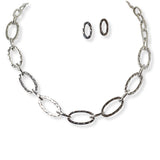 101441, HAMMERED SIMPLE CHAIN NECKLACE