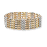 101450, PAVE CRYSTAL RHINESTONE ACCENT STRETCH WATCH BRACELET