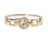 101455, round crystal rhinestone metal bracelet