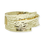 101461, TEXTURED METAL OPEN BANGLE BRACELET