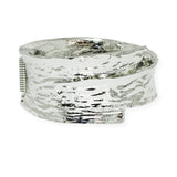 101461, TEXTURED METAL OPEN BANGLE BRACELET