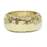 101462, TEXTURED ROUND METAL OPEN BANGLE BRACELET