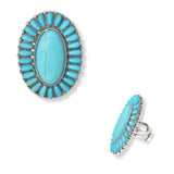 101480, WESTERN TURQUOISE OPEN CUFF RING