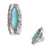 101484, WESTERN TURQUOISE OPEN CUFF RING
