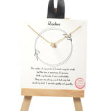 101497, GOLD DIPPED, "RADIUS" DAINTY CUBIC ZIRCONIA NECKLACE