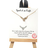 101517, GOLD DIPPED, "SPIRIT OF AN EAGLE" EAGLE NECKLACE