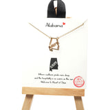 101519, GOLD DIPPED, ALABAMA STATE MAP NECKLACE