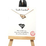 101519, GOLD DIPPED, ALABAMA STATE MAP NECKLACE