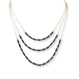 101524, DAINTY BEADED TRIPLE LAYERED NECKLACE