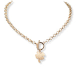 101527, SAINT PATRICK'S DAY CLOVER CHARM TOGGLE NECKLACE