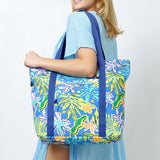 101538, TROPICAL PRINT TOTE BAG