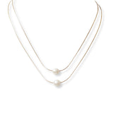 101549, FRESHWATER PEARL DOUBLE LAYERED NECKLACE