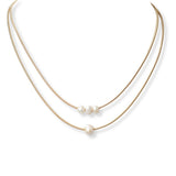 Freshwater Pearl Double Layered Necklace - view 2