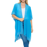 101552, MAZE PRINT CRYSTAL RHINESTONE KIMONO