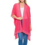 101552, MAZE PRINT CRYSTAL RHINESTONE KIMONO