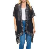 101552, MAZE PRINT CRYSTAL RHINESTONE KIMONO